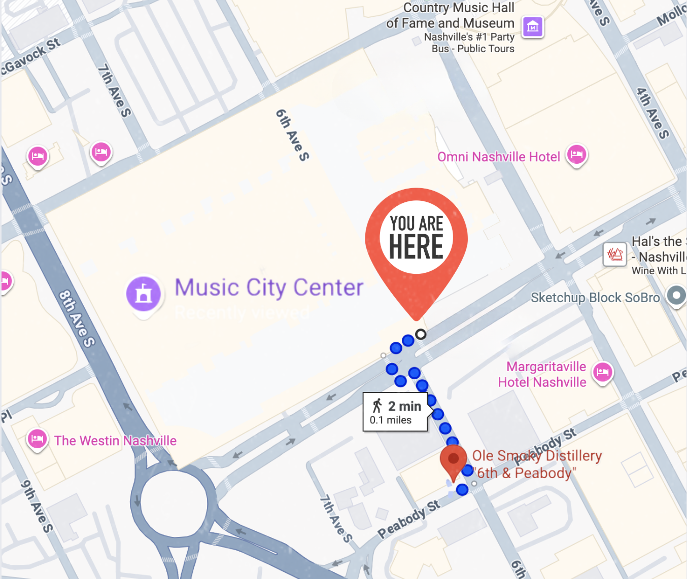 6th&peadbodybrewery map